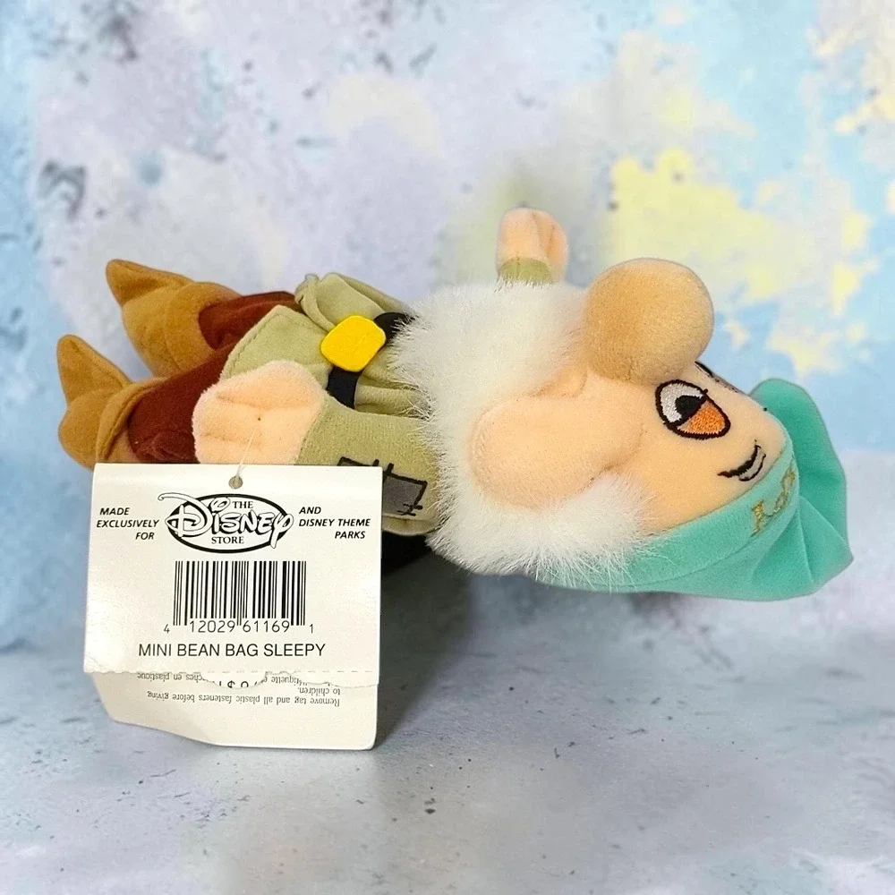 Walt Disney Store Sleepy Dwarf Mini Bean Bag Plush Snow White Seven Dwarfs  NWT